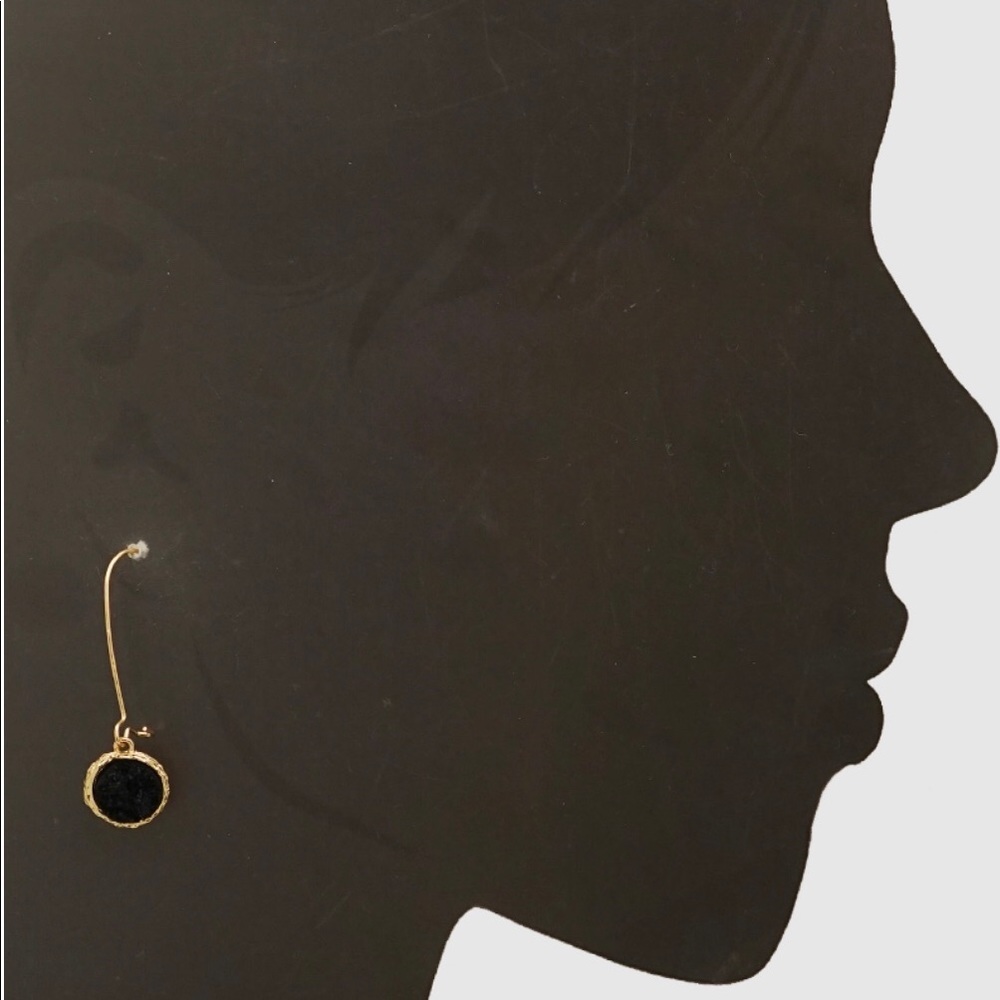 🌸 NWT Druzy Round Shape Dangle Wire Earrings🌸 - Picture 3 of 3
